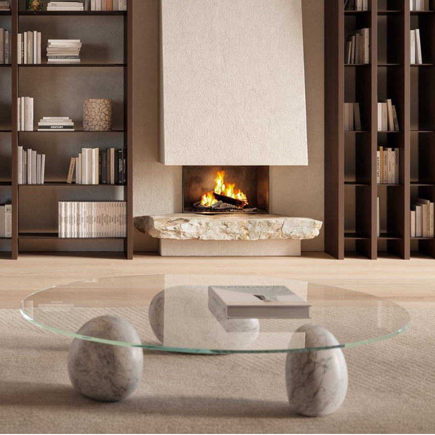 Lapis Glass Coffee Table