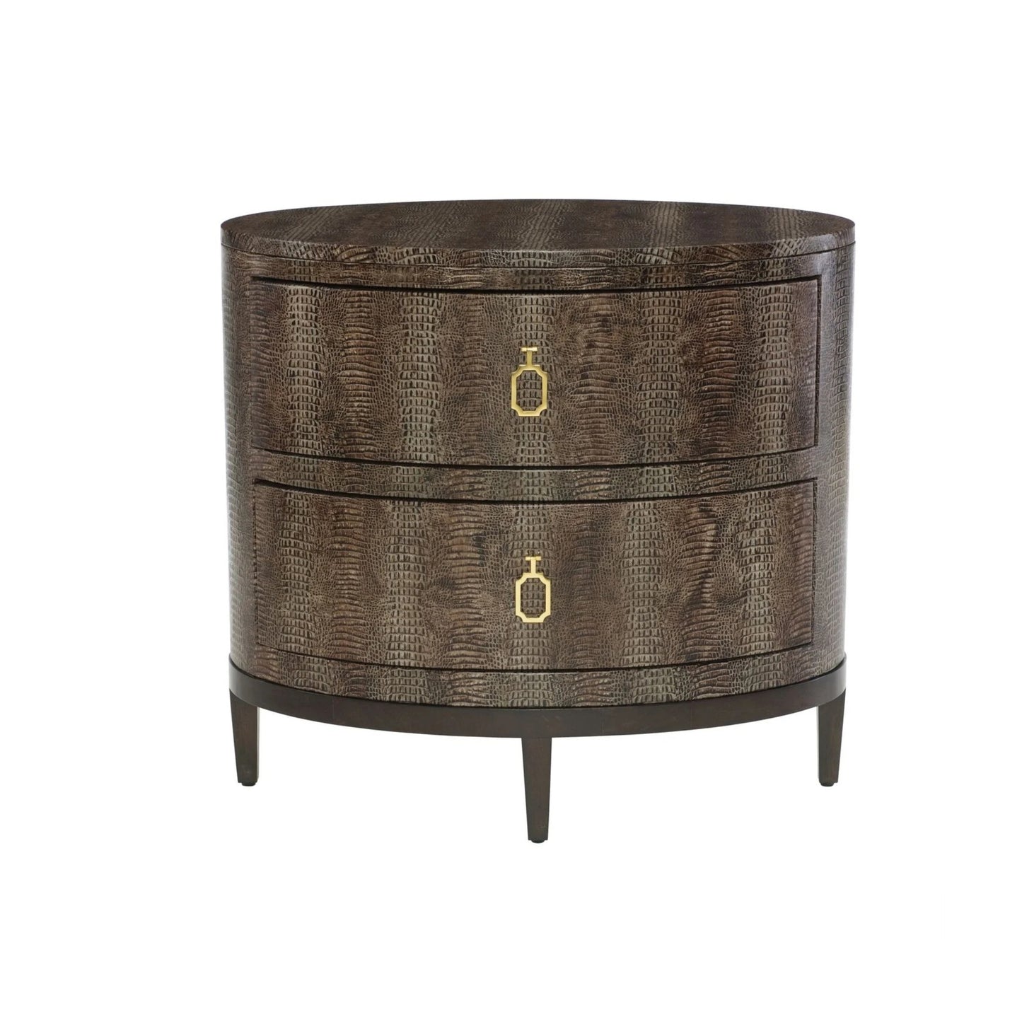 Bernhardt Jet Set Oval Nightstand, front view