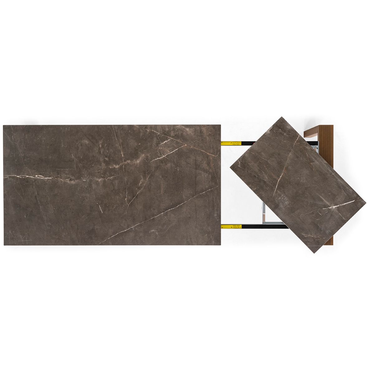 Omnia Extension Dining Table - Walnut/Oxide Black