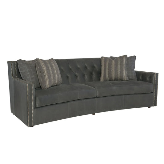 Candace Sofa - Charcoal Leather