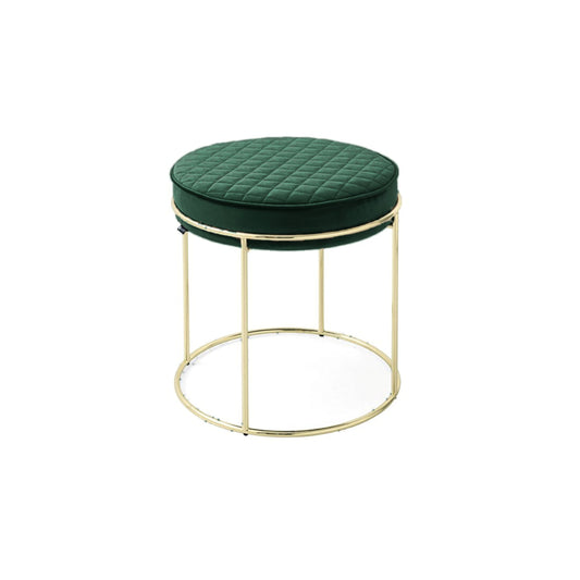 Atollo Ottoman - Polished Brass/Forest Green