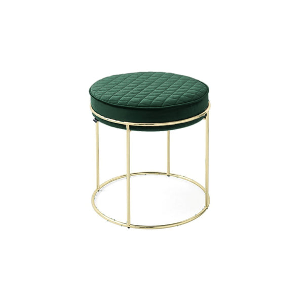Atollo Ottoman - Polished Brass/Forest Green