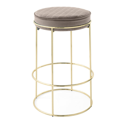 Calligaris Atollo Stool in Polished Brass/Sand