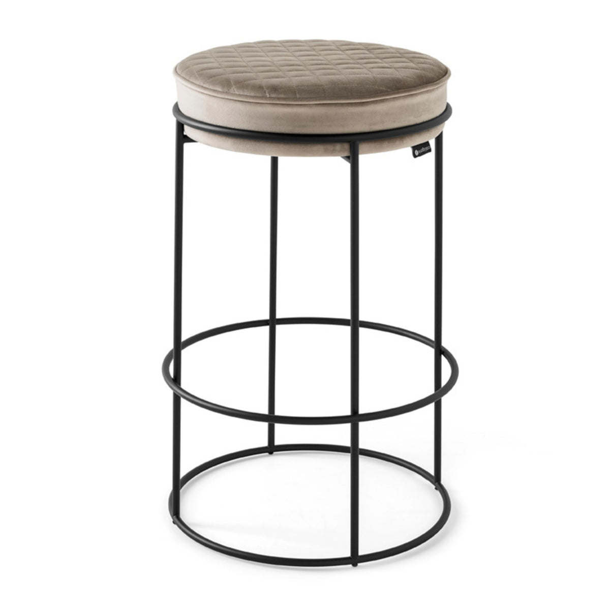 Calligaris Atollo Stool in Matt Black/Sand