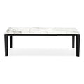 220cm W / Matt Black / White Marble
