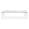 220cm W / Matt Optic White / White Marble