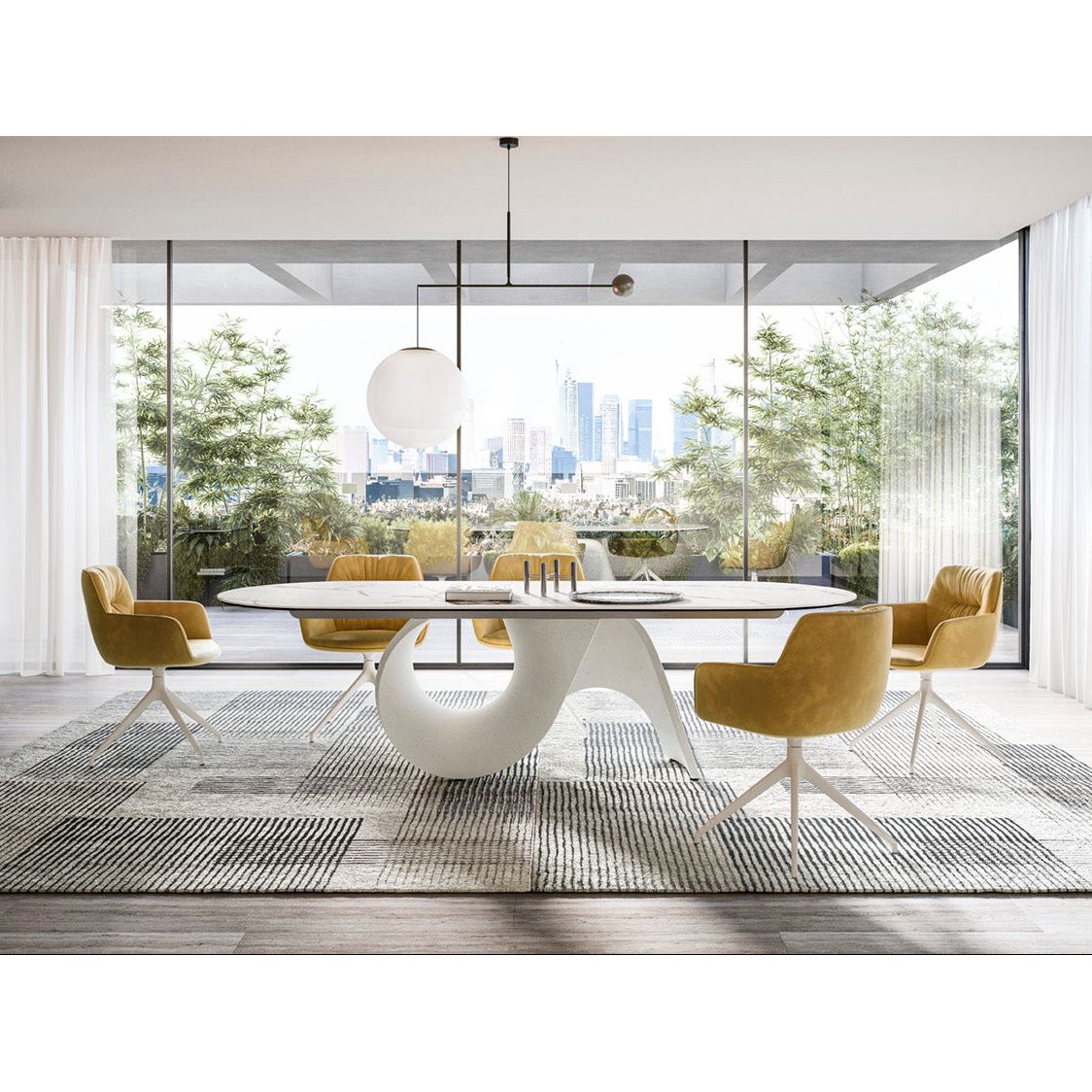 Seashell Fixed Dining Table