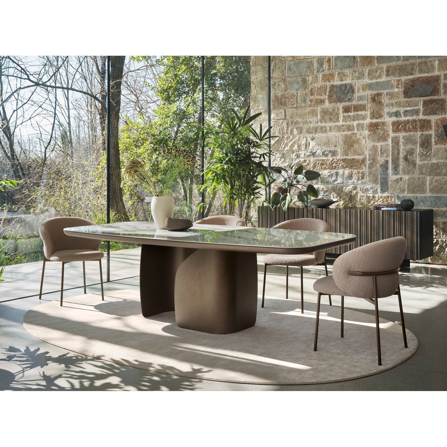 Twins Fixed Dining Table