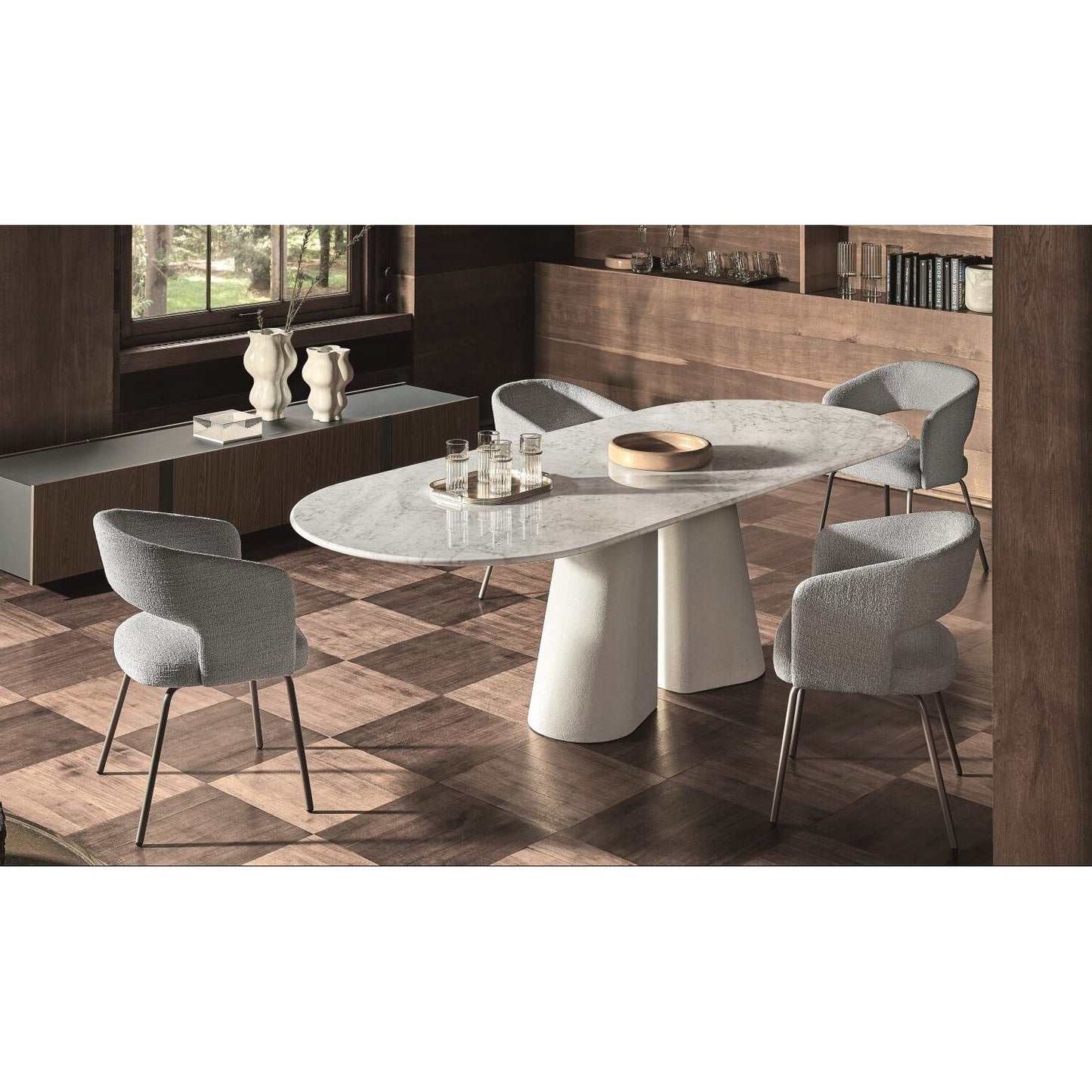 Pillar Fixed Dining Table