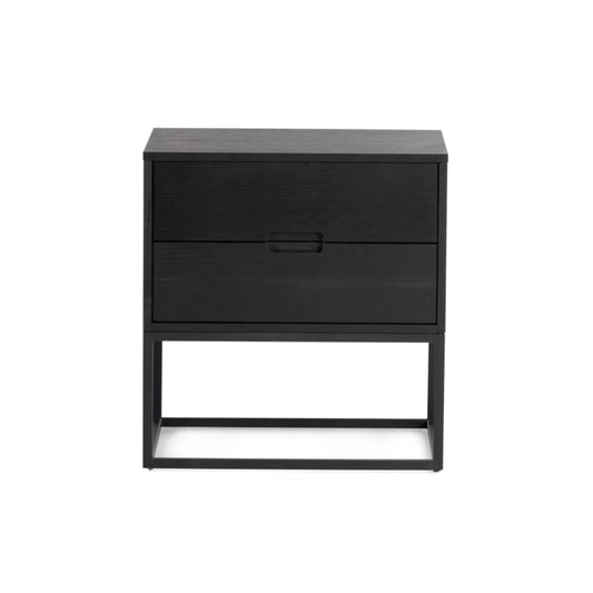 Cubic 2 Drawer Bedside Table